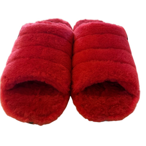 UGG Vibrant Red Fuzzy Slippers